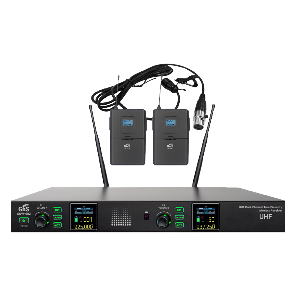 GNS GNW902BB 무선마이크 2채널 헤드셋
