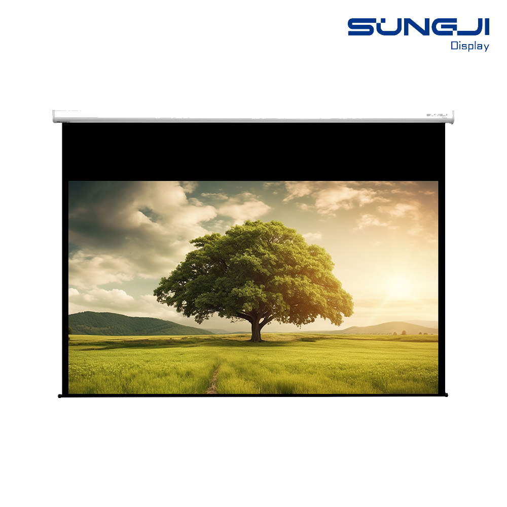 SJ-NCW 전동 노출형 와이드 스크린 무선 홈시네마 빔스크린